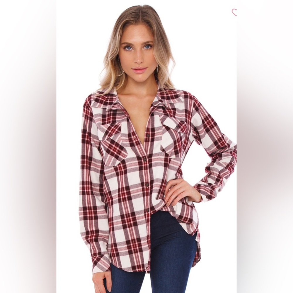 SOLD ON LIVE 🎉Sanctuary Boyfriend For Life Long Sleeve Button Down